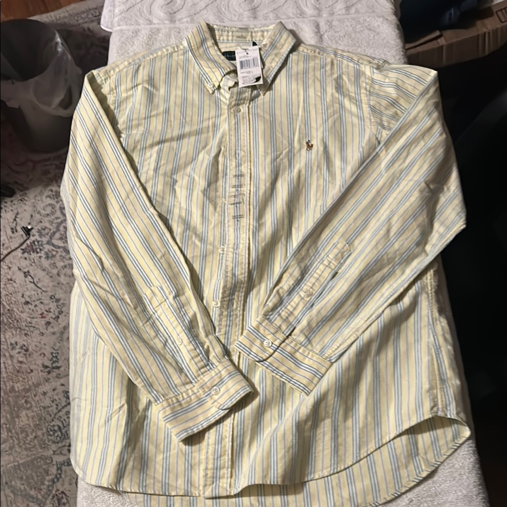 Men's Yellow Striped Shirt